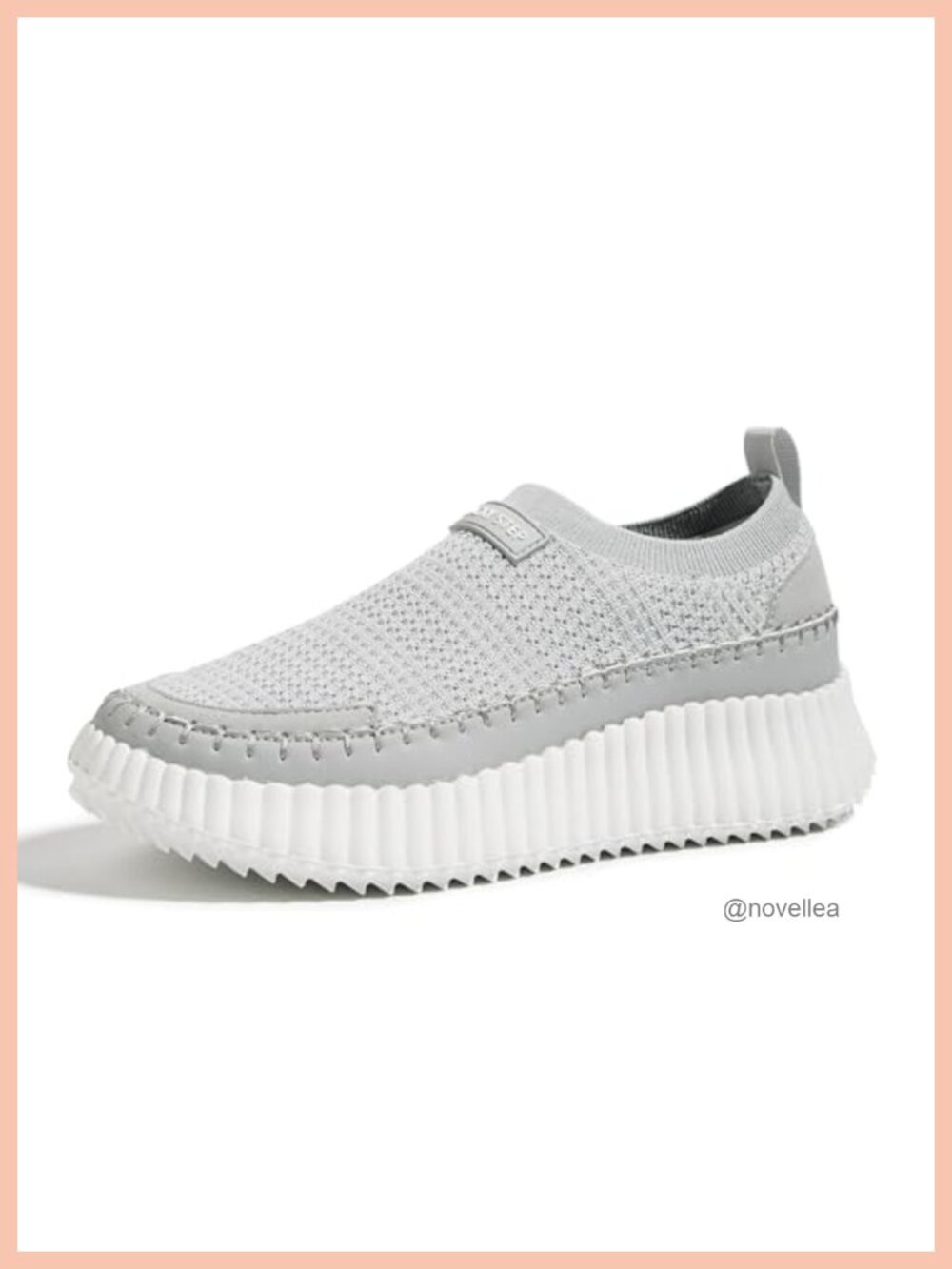 Platform Sneakers Slip On Knit Breathable Lightweight